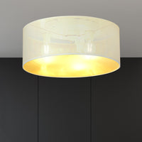 Aston plafondlamp 3-lichts wit goud