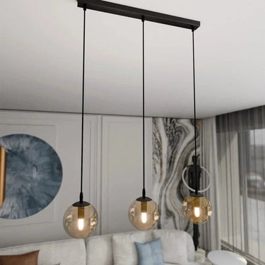 COSMO 3-lichts hanglamp - Amber glas