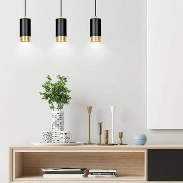 FUMIKO 3-lichts hanglamp - Zwart goud