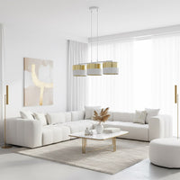 Lux hanglamp 3-lichts wit goud