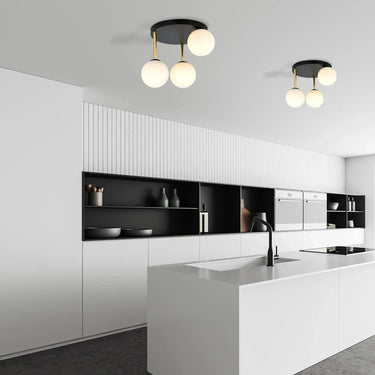 DOLCE 3-lichts plafondlamp – Wit/zwart