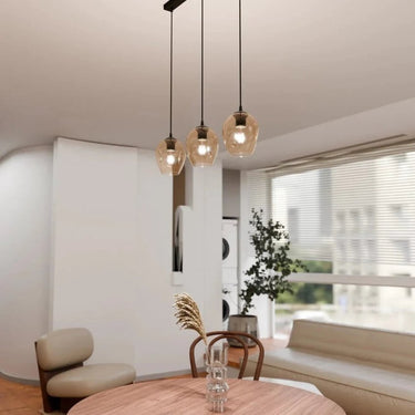 ISTAR 3-lichts hanglamp - Amber glas