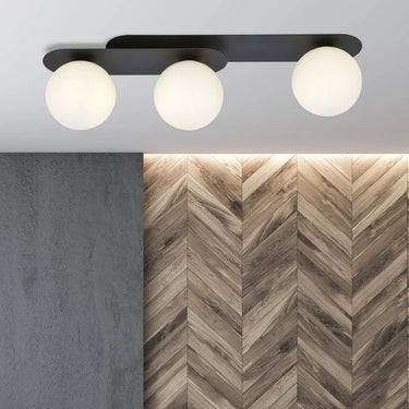 PLAZA 3-lichts plafondlamp - Wit glas