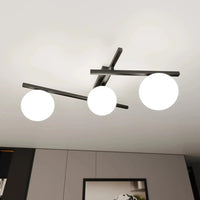 Emibig SMART 3-lichts plafondlamp - Zwart met witte bollen