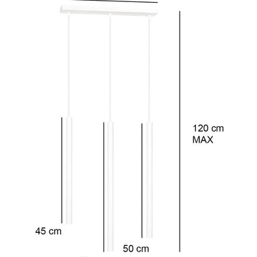 SELTER 3-lichts hanglamp - Wit
