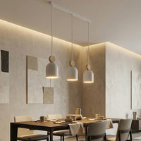 Mesi hanglamp hout 3-lichts wit naturel hanglamp met lampenkap - afbeelding 5