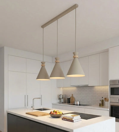 Zero hanglamp hout 3-lichts mokka