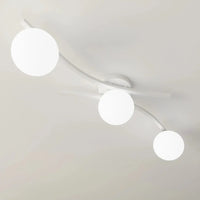 Emibig OPUS 3-lichts plafondlamp - Wit glas