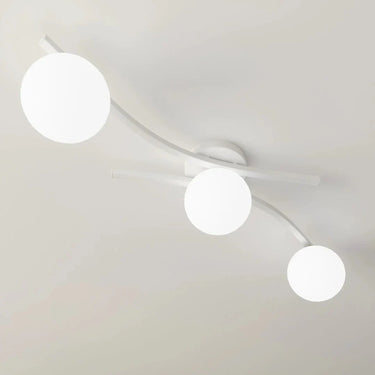 OPUS 3-lichts plafondlamp - Wit glas