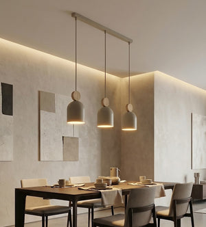Mesi wooden hanging lamp 3-light mocha natural