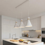 Zero hanglamp hout 3-lichts wit hanglamp met lampenkap - afbeelding 5