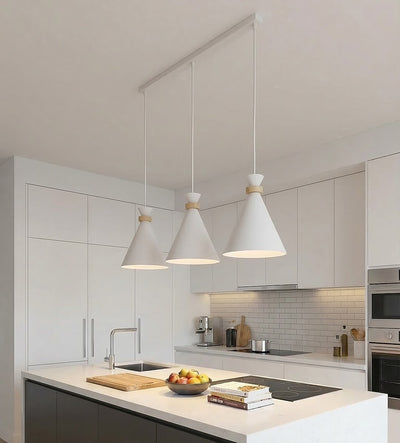 Zero hanglamp hout 3-lichts wit