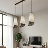 Moda hanglamp textiel 3-lichts grijs zwart hanglamp met lampenkap - afbeelding 5