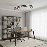 NATON 3-lichts plafondlamp - Smoked glas plafondlamp met ronde bol - afbeelding 5
