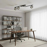 NATON 3-lichts plafondlamp - Smoked glas plafondlamp met ronde bol - afbeelding 5