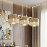 Lux hanglamp 3-lichts wit goud hanglamp met lampenkap - afbeelding 6