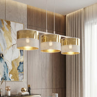 Lux hanglamp 3-lichts wit goud hanglamp met lampenkap - afbeelding 6