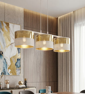 Lux hanglamp 3-lichts wit goud