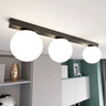 FIT 3-lichts plafondlamp - Wit glas - Zwart frame plafondlamp met ronde bol - afbeelding 7