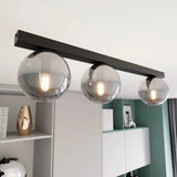 FIT 3-lichts plafondlamp - Smoked glas plafondlamp met ronde bol - afbeelding 7