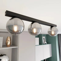 FIT 3-lichts plafondlamp - Smoked glas plafondlamp met ronde bol - afbeelding 7