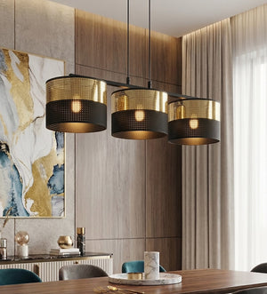 Lux hanglamp 3-lichts goud zwart
