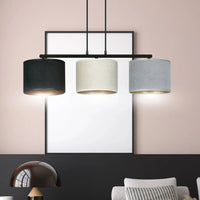 HILDE 3-lichts balkhanglamp - Kleurmix stoffen kappen hanglamp met lampenkap - afbeelding 8