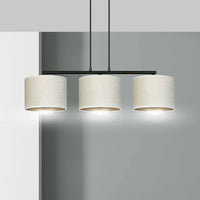 HILDE 3-lichts hanglamp - Wit fluweel hanglamp met lampenkap - afbeelding 9