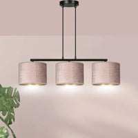 HILDE 3-lichts balkhanglamp - Roze fluweel hanglamp met lampenkap - afbeelding 9
