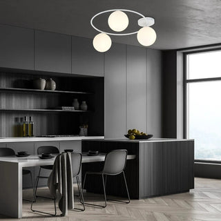 SOPRA 3-lichts plafondlamp – Wit plafondlamp met ronde bol - afbeelding 10