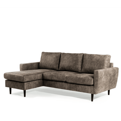 Savannah compacte 3-zits hoekbank L+R - Yuma Taupe