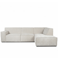 3-zits hoekbank rechts - Cremona 2 Beige - Mooier Thuis