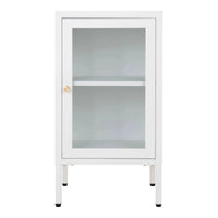 Dalby Vitrinekast glas/staal - wit 70 cm - afbeelding 2