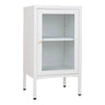 Dalby Vitrinekast glas/staal - wit 70 cm dressoir - metaal en glas - Mooier Thuis