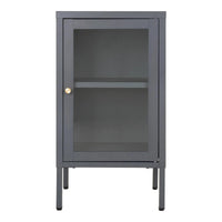 Dalby Vitrinekast glas/staal - grijs 70 cm - Mooier Thuis