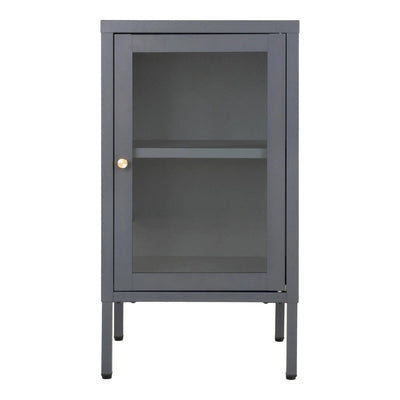 Dalby Vitrinekast glas/staal - grijs 70 cm