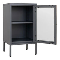 Dalby Vitrinekast glas/staal - grijs 70 cm - afbeelding 2