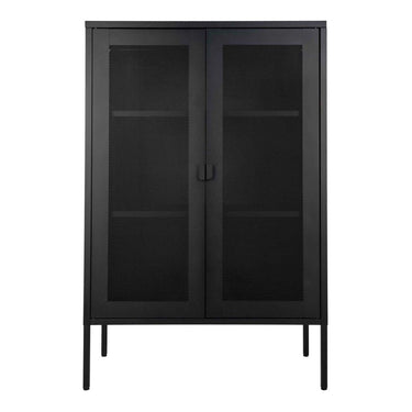 Melbourne Vitrinekast mat zwart van staal 80 cm