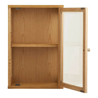 House of Nordic Zamora Hangende vitrinekast eiken van eikenfineer 40 cm - Mooier Thuis