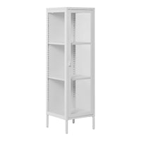 House of Nordic Brisbane Vitrinekast wit van staal en glas 40 cm