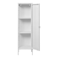 House of Nordic Brisbane Vitrinekast wit van staal en glas 40 cm - Mooier Thuis