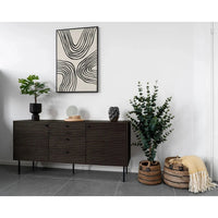 Kyoto Dressoir gerookt eiken 150 cm - afbeelding 2