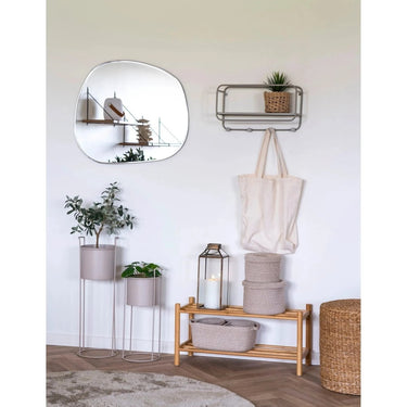 Feira Wandgarderobe mit Hutablage – grau
