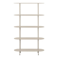 House of Nordic Rieti Opbergrek met 5 ovale planken - zand/beige - Mooier Thuis