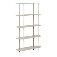 Rieti Opbergrek met 5 ovale planken - zand/beige - Mooier Thuis