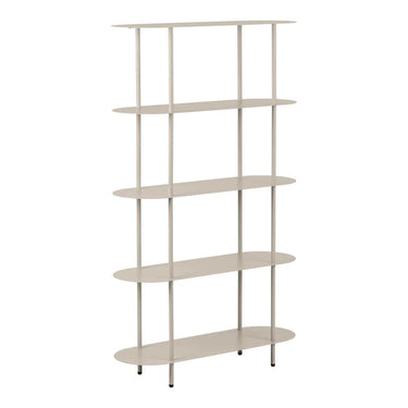 Rieti Opbergrek met 5 ovale planken - zand/beige