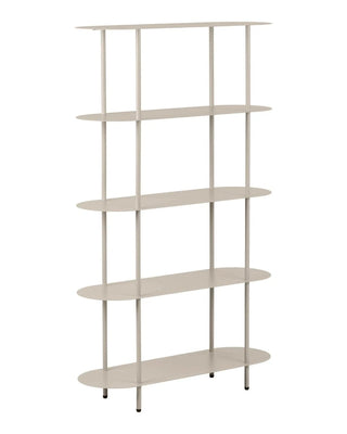 Rieti Opbergrek met 5 ovale planken - zand/beige open rek - zand en beige - Mooier Thuis