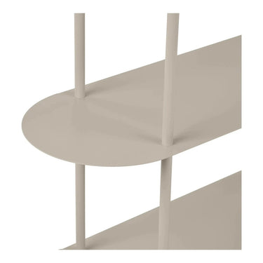Rieti Opbergrek met 5 ovale planken - zand/beige