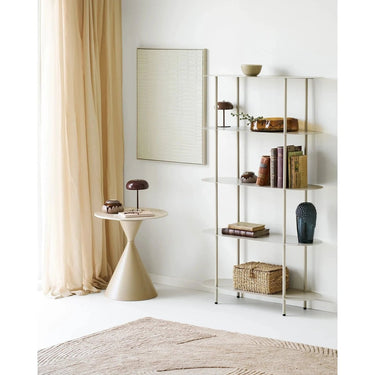 Rieti Opbergrek met 5 ovale planken - zand/beige