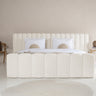 Platformbed Adore Chique Beige – 160x200 cm – Zonder Matras - teddy en houtmateriaal - Mooier Thuis